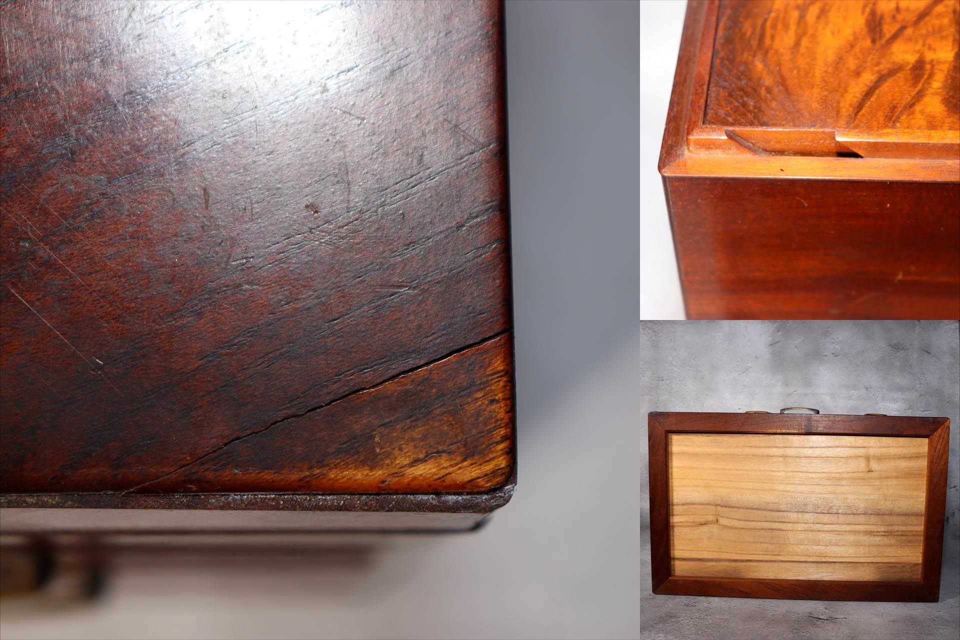 Japanese Fine Mulberry Wooden Sewing Box Haribako Tansu Chest Drawers Storage7