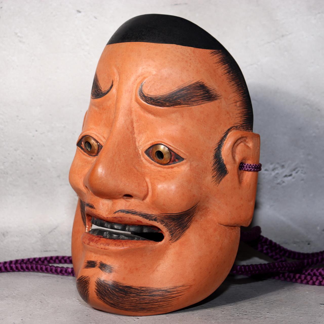 Japanese Wooden Noh Mask Tenjin Chujo Ayakashi Beshimi Signed Traditional1