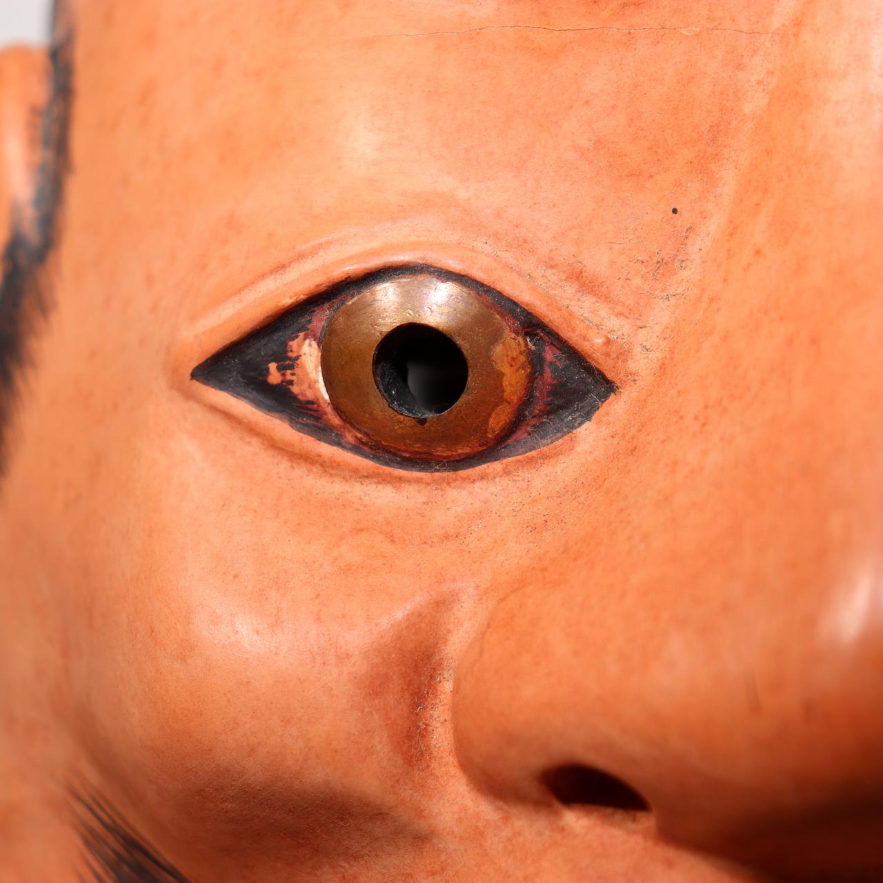 Japanese Wooden Noh Mask Tenjin Chujo Ayakashi Beshimi Signed Traditional16