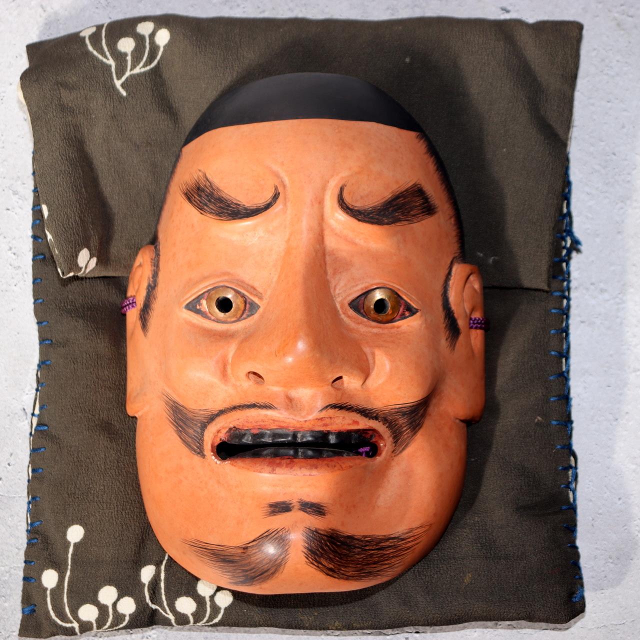 Japanese Wooden Noh Mask Tenjin Chujo Ayakashi Beshimi Signed Traditional23