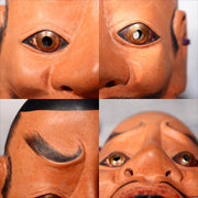 Japanese Wooden Noh Mask Tenjin Chujo Ayakashi Beshimi Signed Traditional8