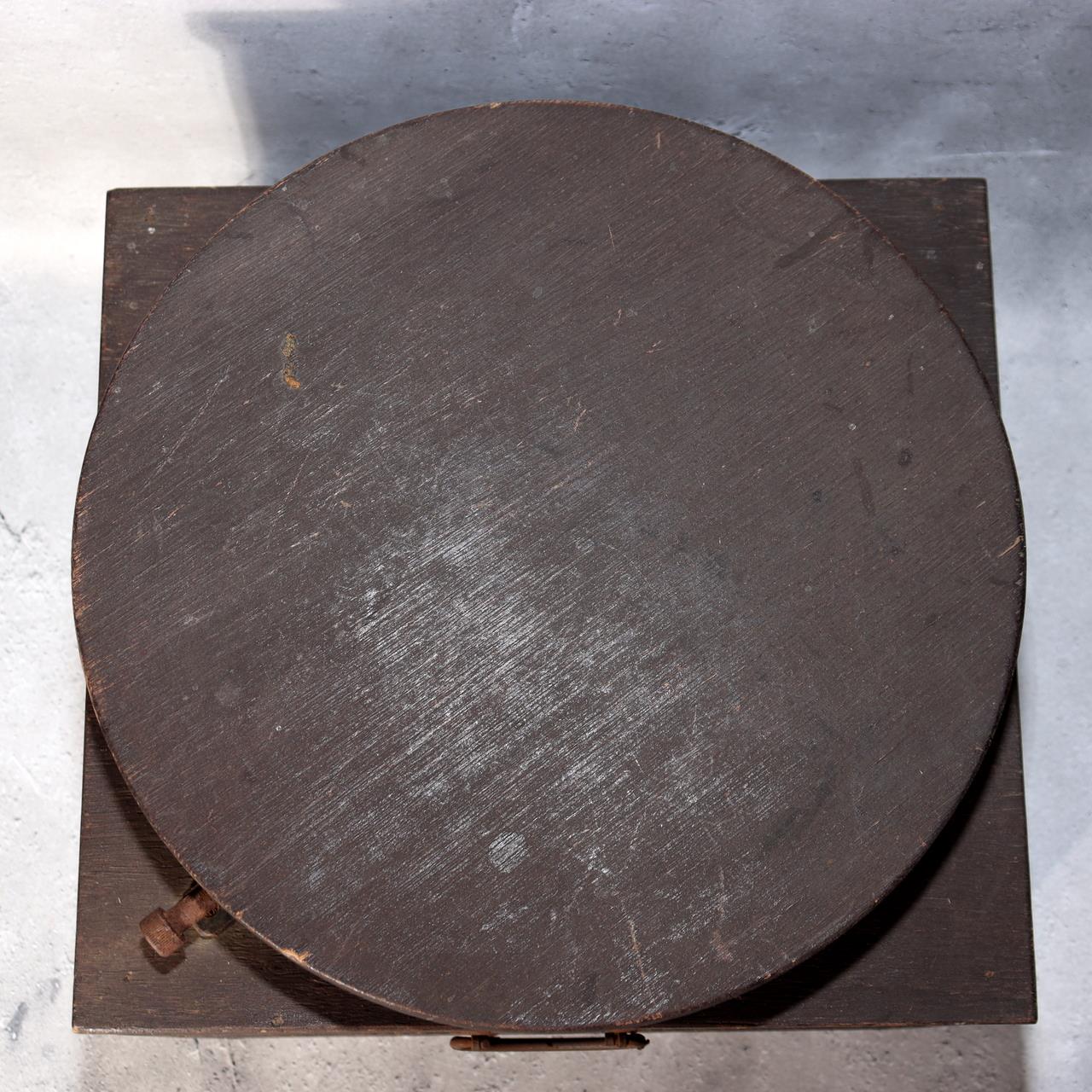 Japanese Antique Wooden Rotating Stand Pottery Work Table Tansu Chest Drawers5