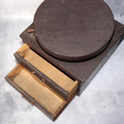 Japanese Antique Wooden Rotating Stand Pottery Work Table Tansu Chest Drawers6