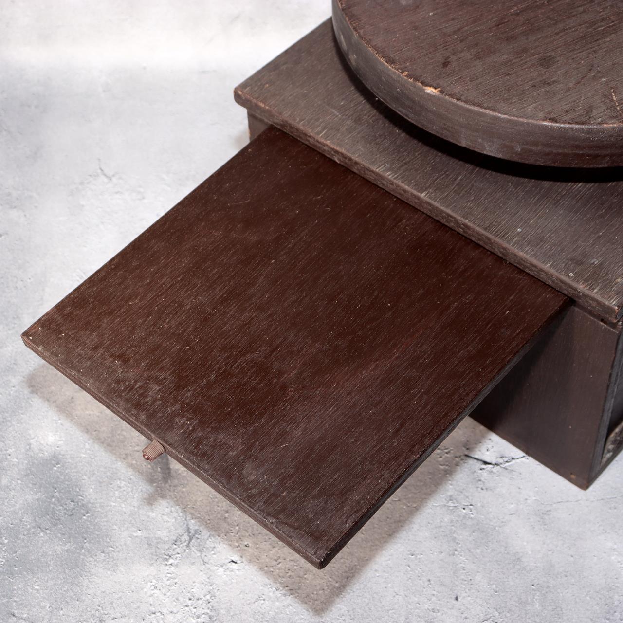 Japanese Antique Wooden Rotating Stand Pottery Work Table Tansu Chest Drawers18