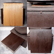 Japanese Antique Wooden Rotating Stand Pottery Work Table Tansu Chest Drawers8