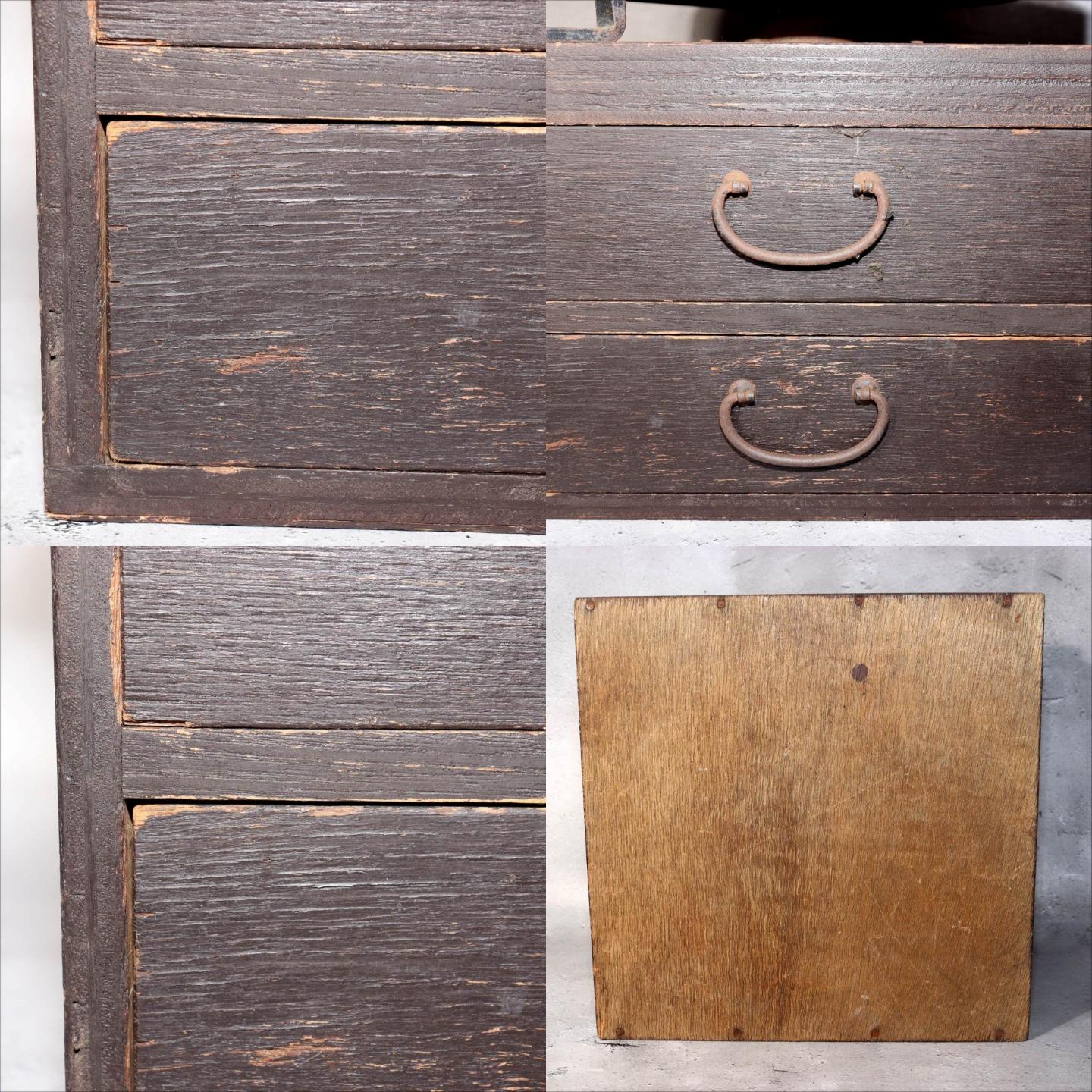 Japanese Antique Wooden Rotating Stand Pottery Work Table Tansu Chest Drawers9