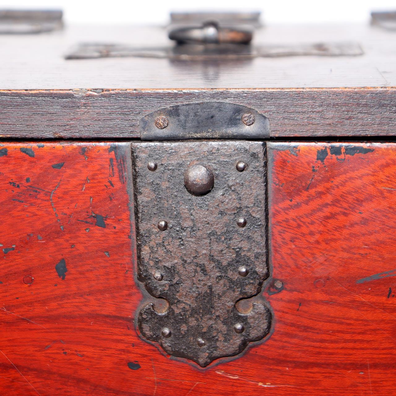 Japanese Antique wooden Kake Suzuribako inkstone box Funa Tansu drawer WBX32611