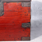 Japanese Antique wooden Kake Suzuribako inkstone box Funa Tansu drawer WBX32612