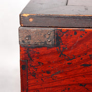 Japanese Antique wooden Kake Suzuribako inkstone box Funa Tansu drawer WBX32613