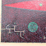 Japanese Modern Woodblock Print Masao Ohba Pisces Night Vintage Limited 22/20011