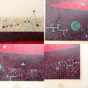 Japanese Modern Woodblock Print Masao Ohba Pisces Night Vintage Limited 22/2008