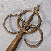 Japanese Buddhist Ritual Tool Set Bronze Shakujo Staff & Bell Vajra Temple2