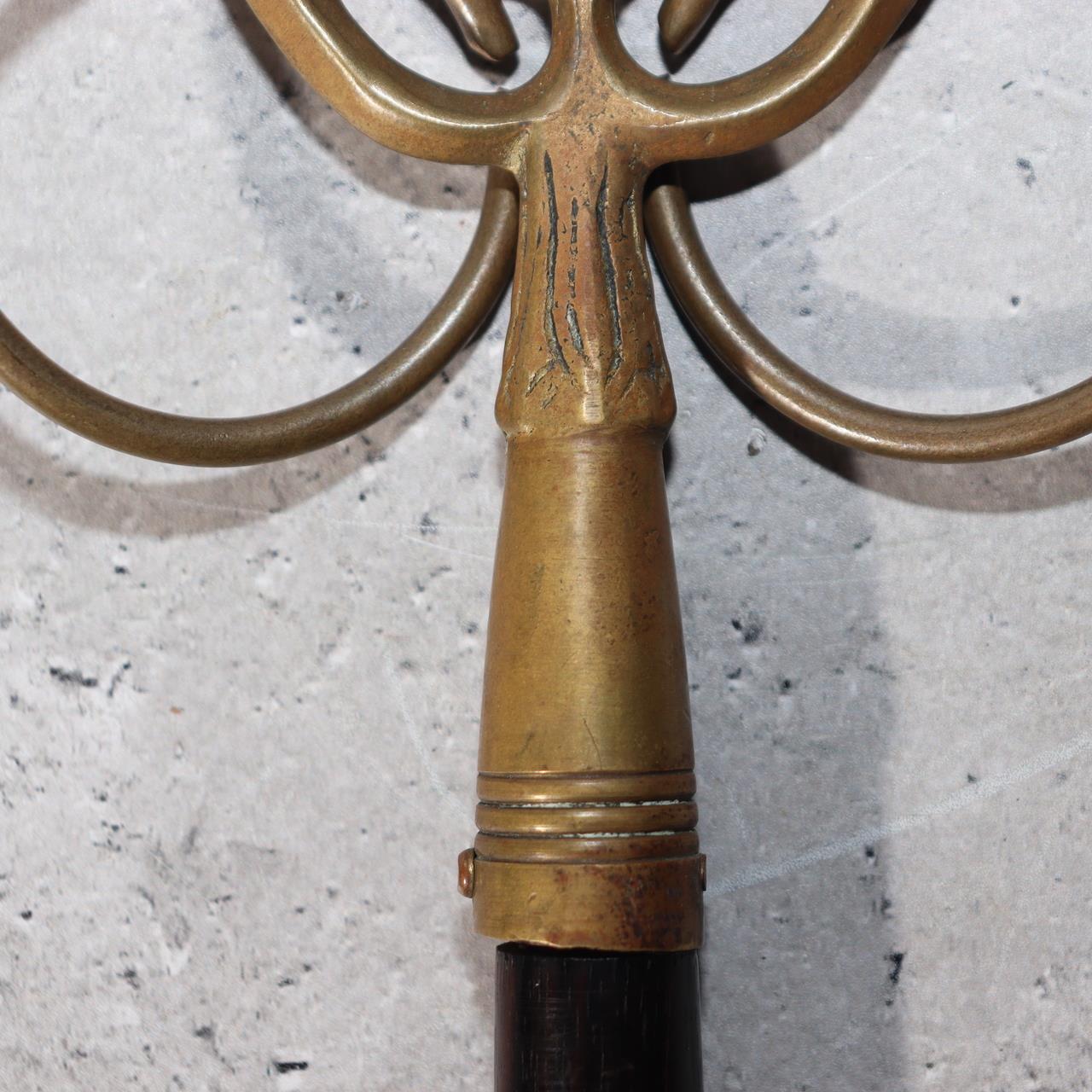 Japanese Buddhist Ritual Tool Set Bronze Shakujo Staff & Bell Vajra Temple12