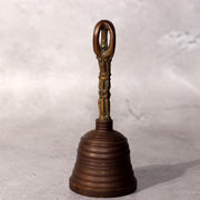 Japanese Buddhist Ritual Tool Set Bronze Shakujo Staff & Bell Vajra Temple6