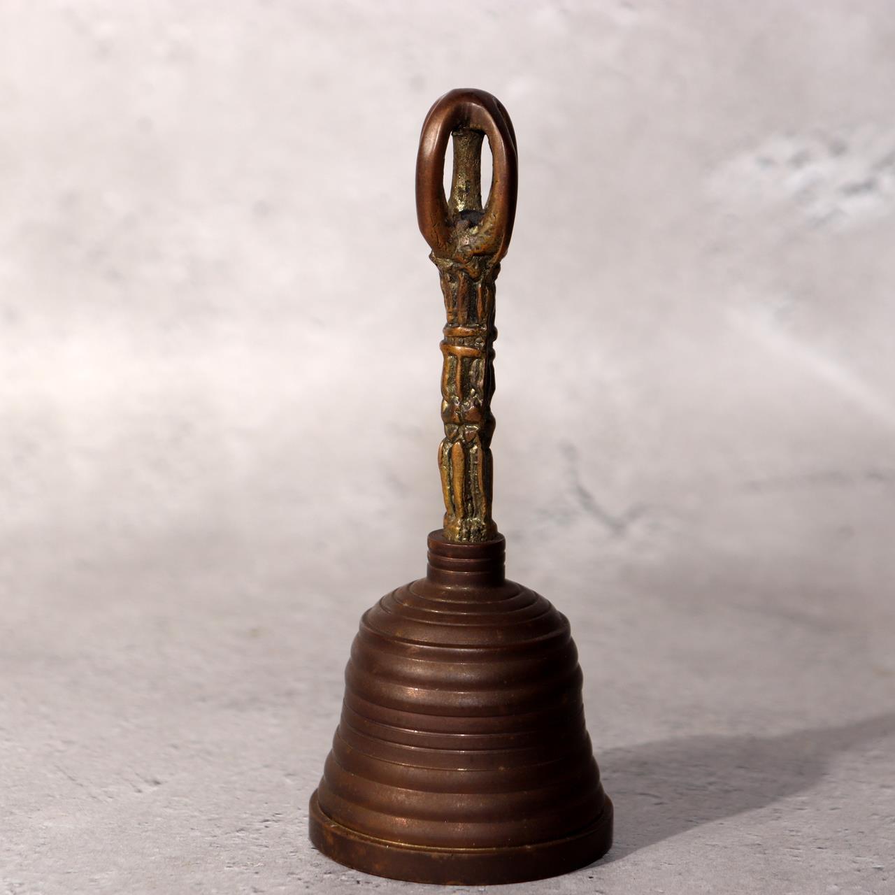 Japanese Buddhist Ritual Tool Set Bronze Shakujo Staff & Bell Vajra Temple6