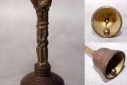 Japanese Buddhist Ritual Tool Set Bronze Shakujo Staff & Bell Vajra Temple9