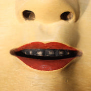 Japanese Noh Mask Jissun-gami Old Woman No Eyebrows Type Wooden Hand-Carved Trad7