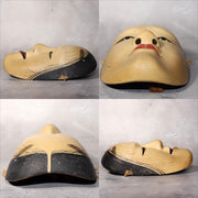 Japanese Noh Mask Jissun-gami Old Woman No Eyebrows Type Wooden Hand-Carved Trad4