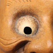 Japanese Wooden Noh Mask Okina Old Man Hand Carved Traditional Theater4