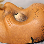 Japanese Wooden Noh Mask Okina Old Man Hand Carved Traditional Theater13