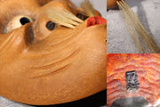 Japanese Wooden Noh Mask Okina Old Man Hand Carved Traditional Theater9