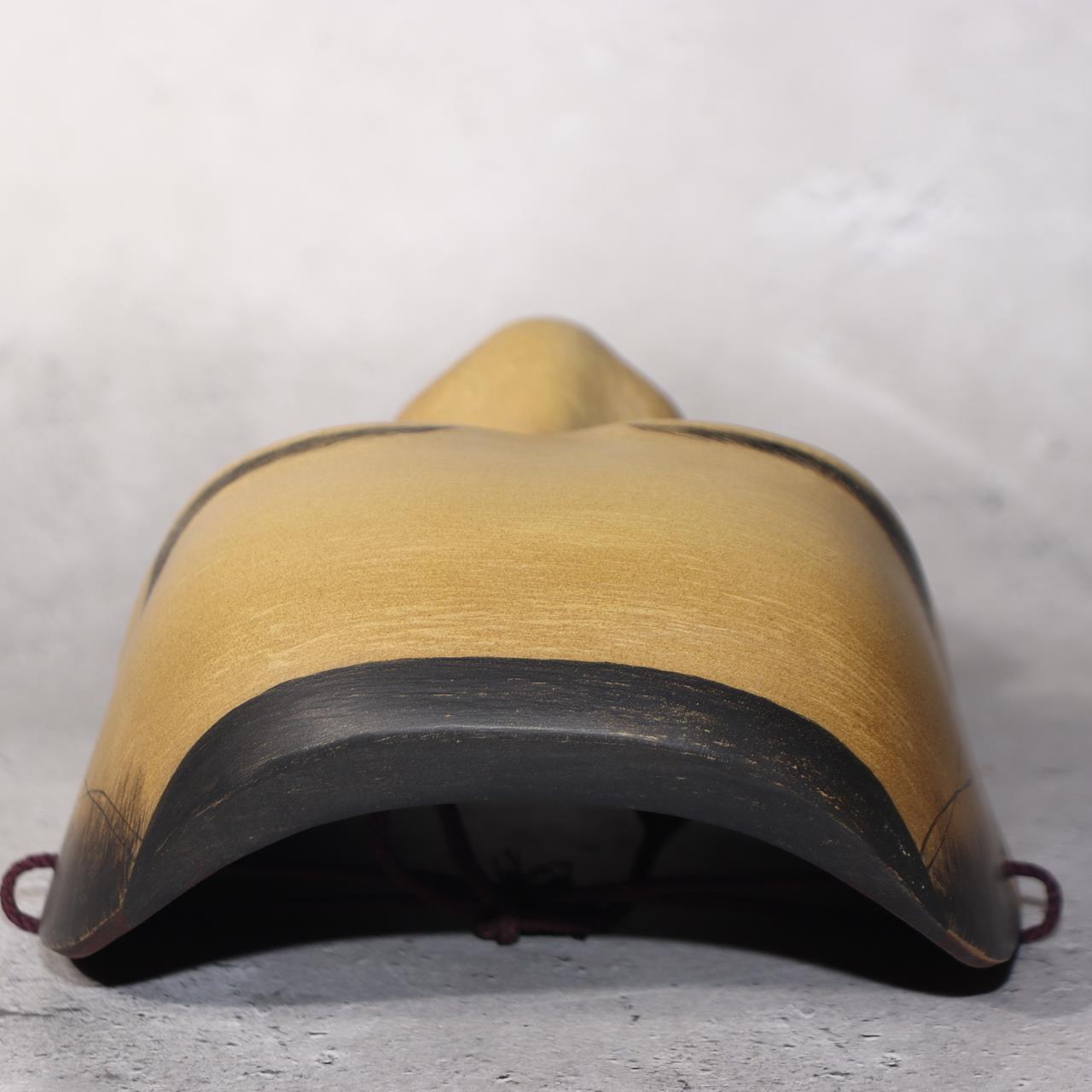 Japanese wooden Noh mask Ayakashi TAKA Mikazuki signed MSK522-317