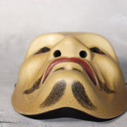 Japanese wooden Noh mask Ayakashi TAKA Mikazuki signed MSK522-319