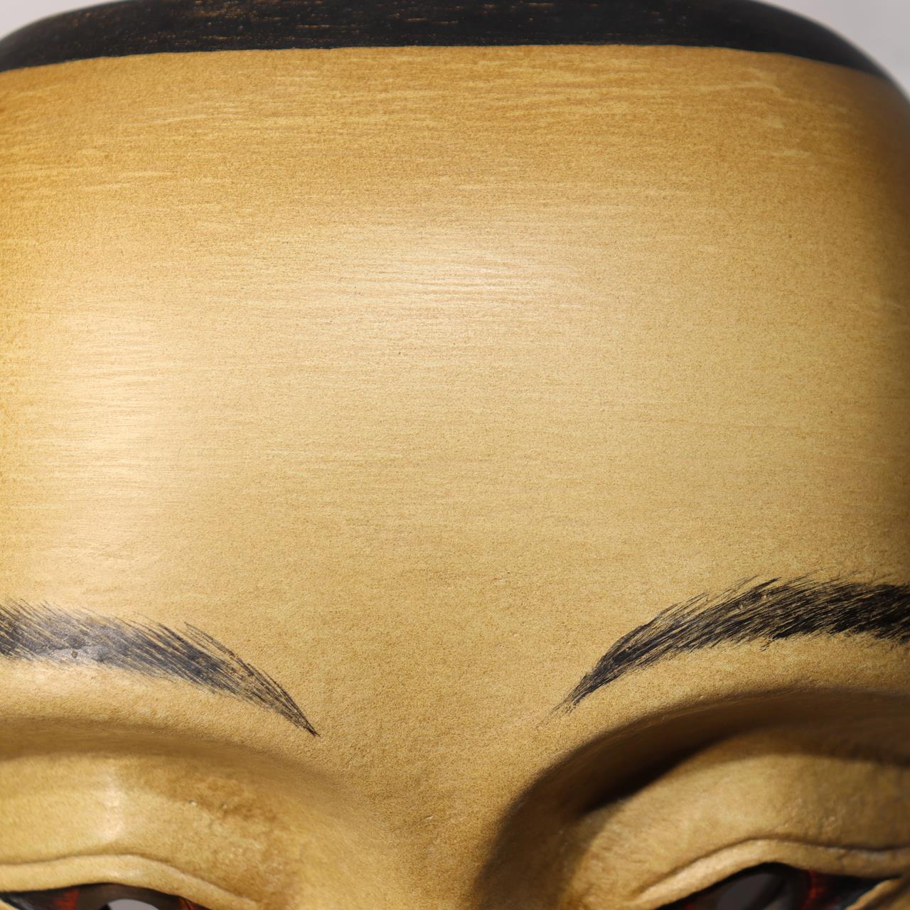 Japanese wooden Noh mask Ayakashi TAKA Mikazuki signed MSK522-311