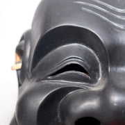 Japanese Wooden Noh Mask Daikoku God of Fortune Black Lacquer Hand Carved5