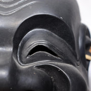 Japanese Wooden Noh Mask Daikoku God of Fortune Black Lacquer Hand Carved6