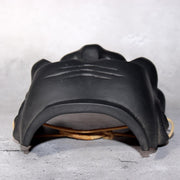 Japanese Wooden Noh Mask Daikoku God of Fortune Black Lacquer Hand Carved15