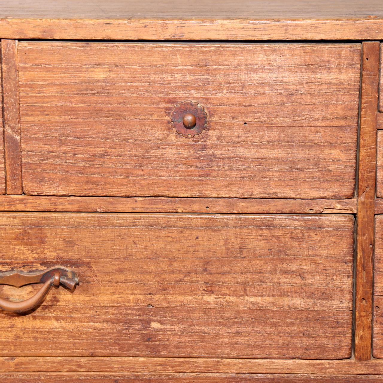 Japanese Antique Wooden Tansu Chest Drawers Storage Box Meiji Furniture WBX32511