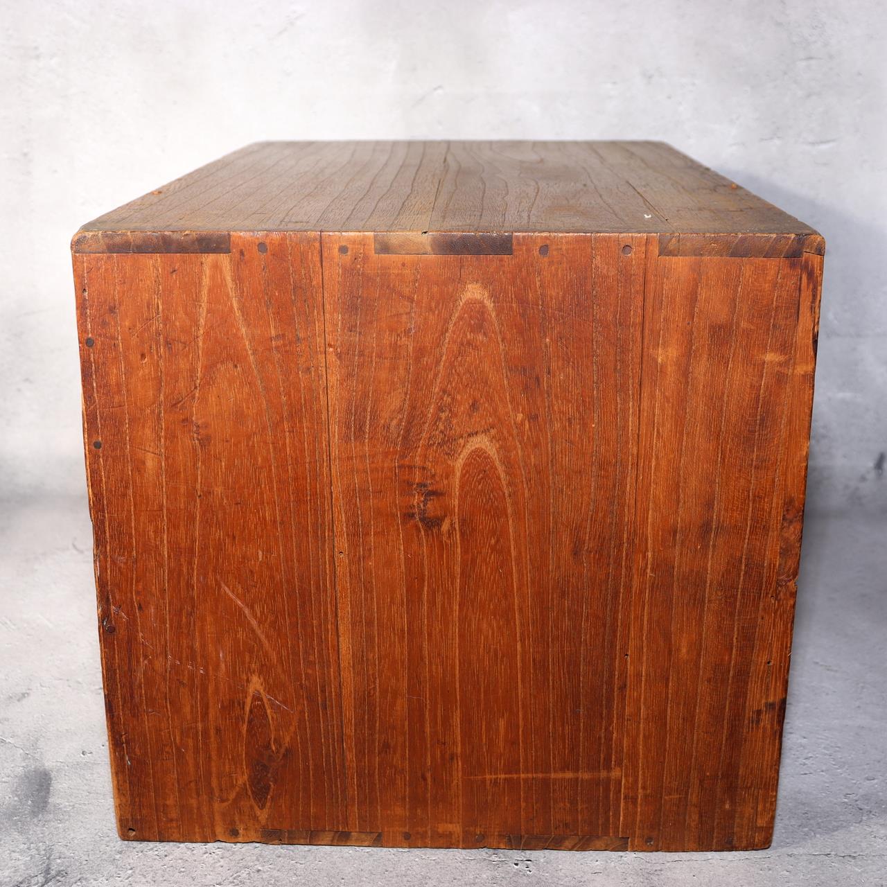 Japanese Antique Wooden Tansu Chest Drawers Storage Box Meiji Furniture WBX3251