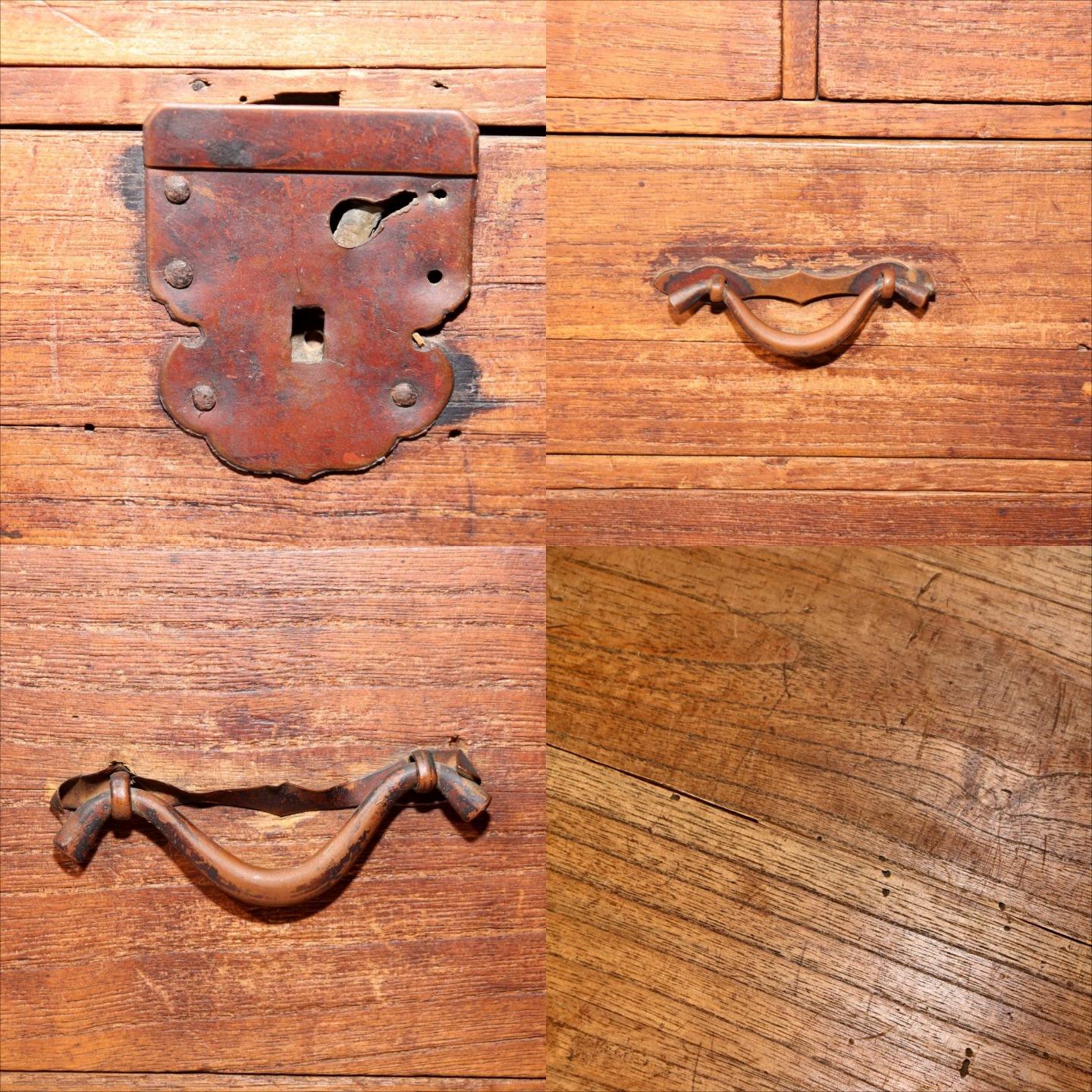 Japanese Antique Wooden Tansu Chest Drawers Storage Box Meiji Furniture WBX3257