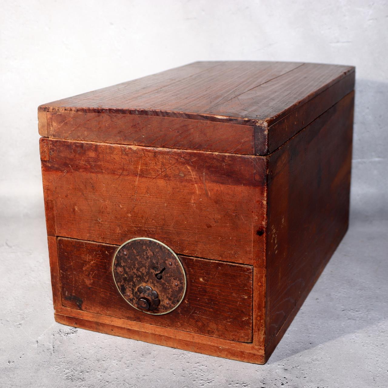 Japanese Antique wooden Tansu Chest of Drawers Storage Box WBX3290