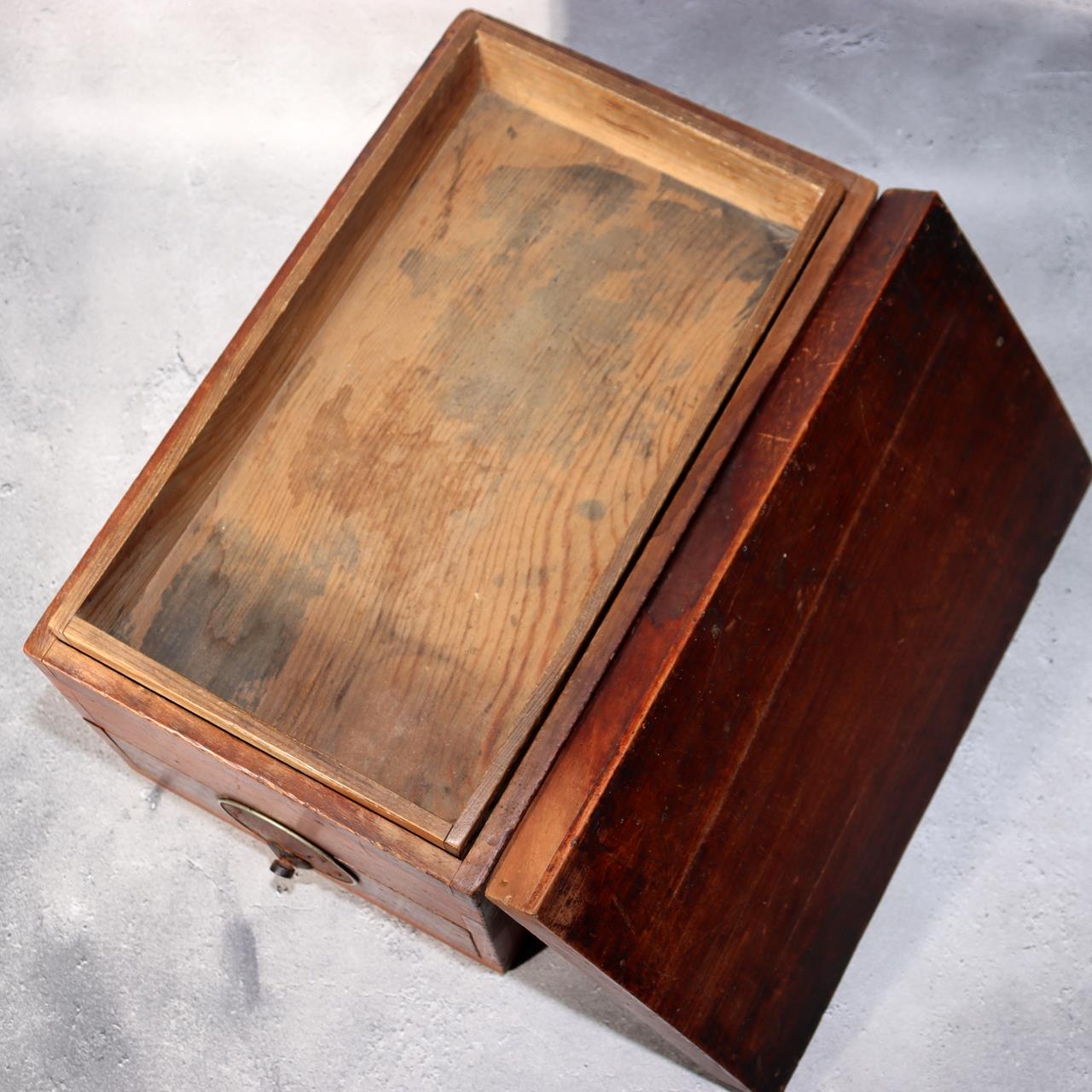 Japanese Antique wooden Tansu Chest of Drawers Storage Box WBX3296