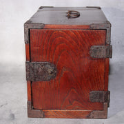 Japanese Antique Wooden Funa Tansu Chest 5 Drawers Merchant Ship Box Meiji12