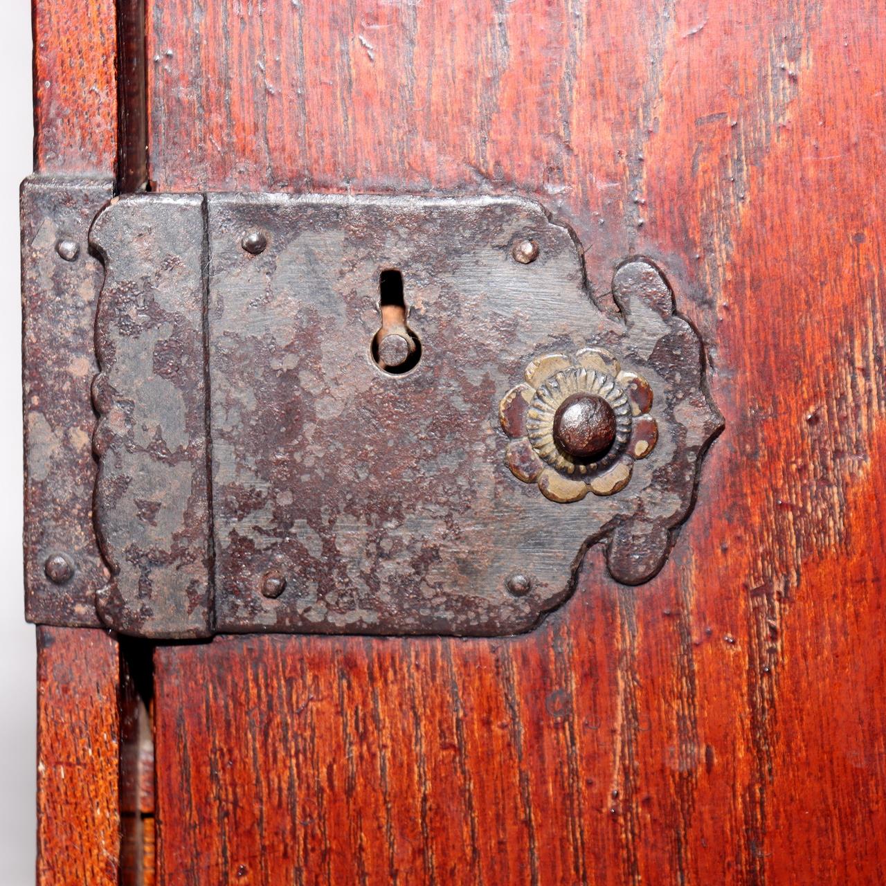 Japanese Antique Wooden Funa Tansu Chest 5 Drawers Merchant Ship Box Meiji13