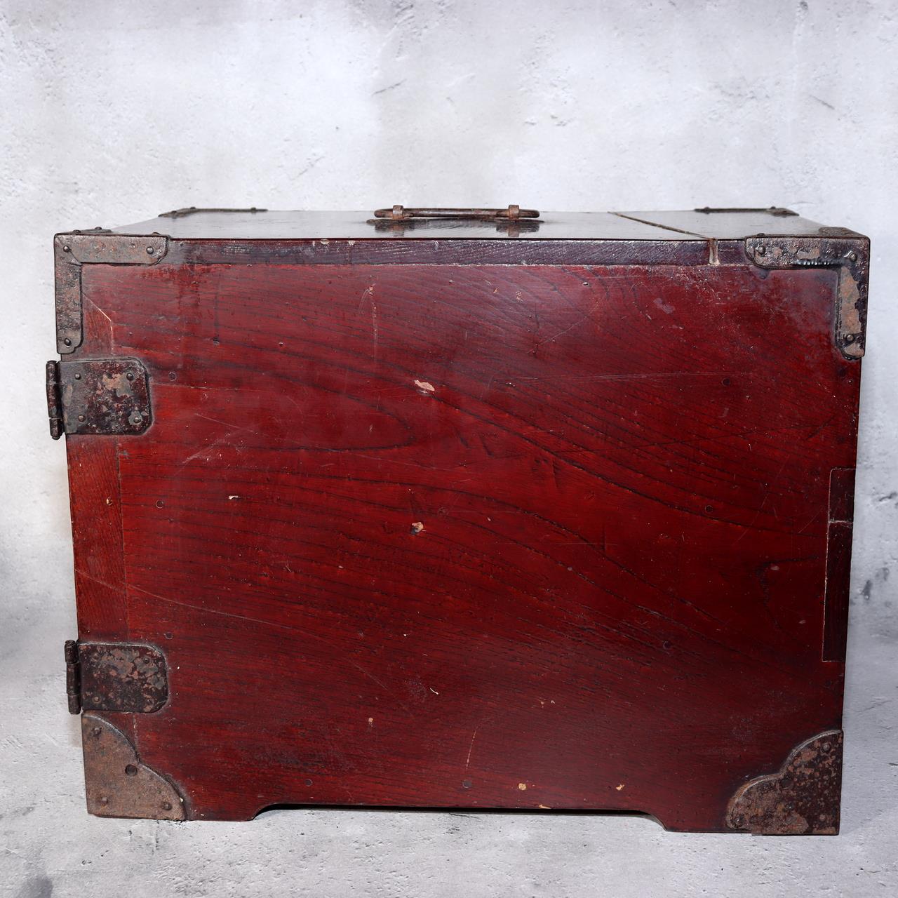 Japanese Antique Wooden Funa Tansu Chest 5 Drawers Merchant Ship Box Meiji3