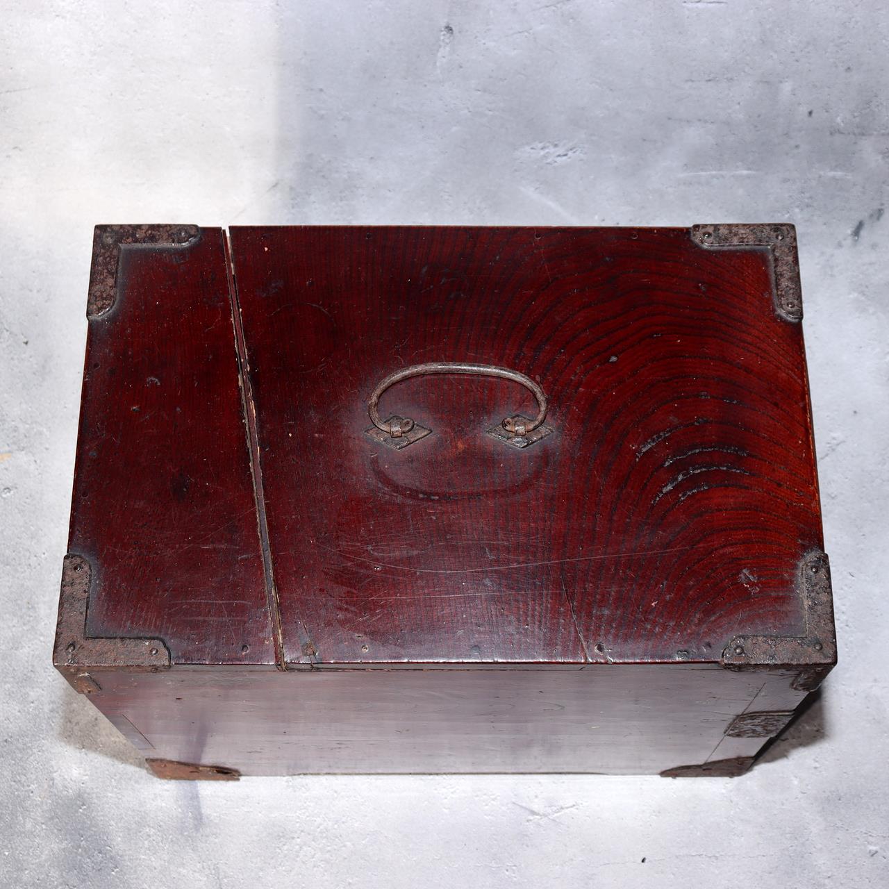 Japanese Antique Wooden Funa Tansu Chest 5 Drawers Merchant Ship Box Meiji4