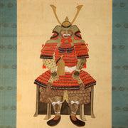 Japanese Antique Samurai Armor Kakejiku Hanging Scroll Painting with Box ASO4130