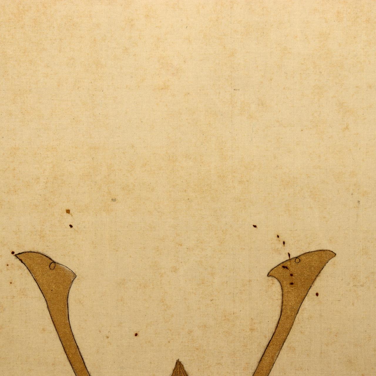 Japanese Antique Samurai Armor Kakejiku Hanging Scroll Painting with Box ASO4136