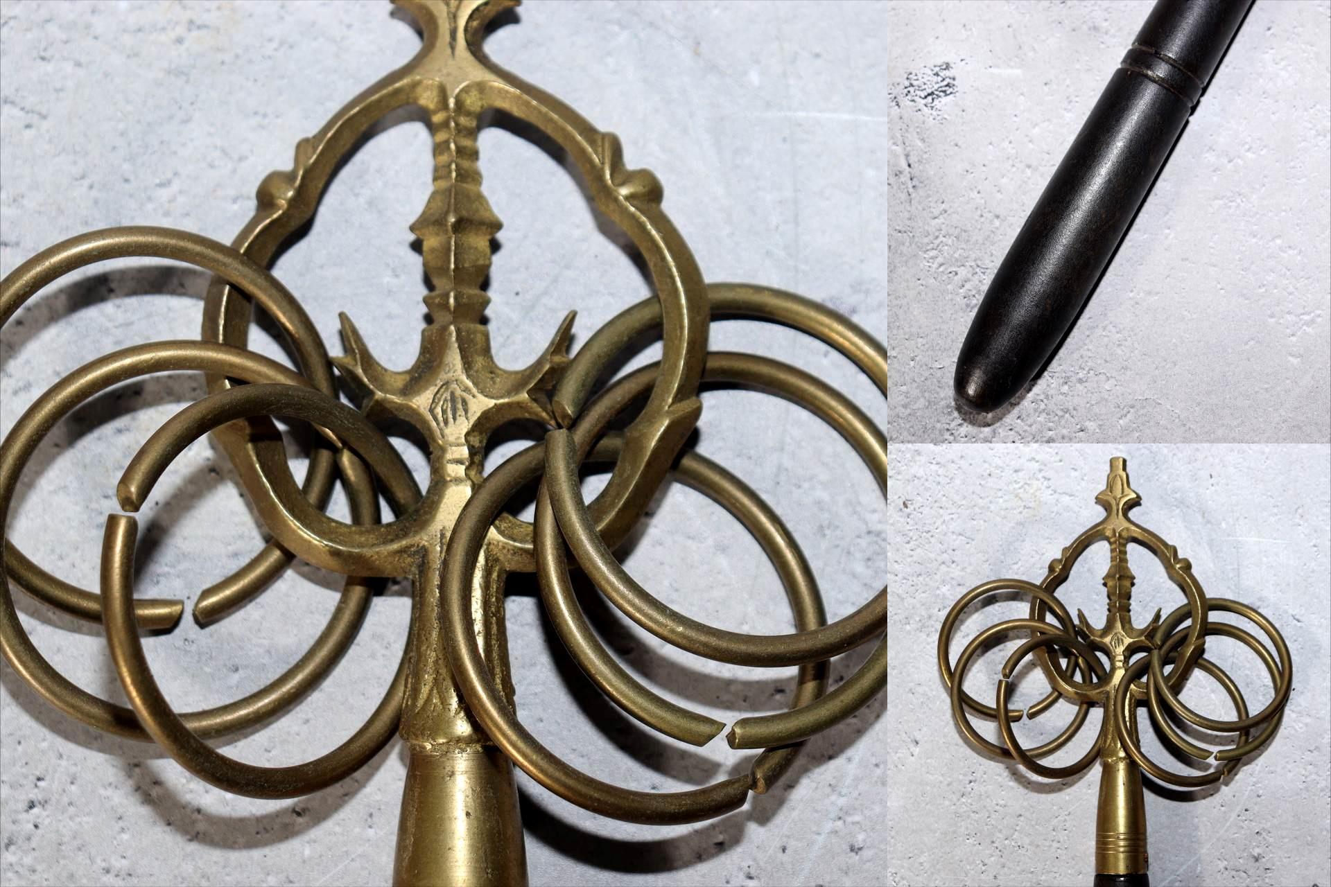 Japanese Buddhist tool Khakkhara Shakujo Buddhism temple Shinto BT241 -39