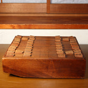 Japanese Antique Wooden Shogi Board with Pieces Go Game Meiji to Early Showa Era3