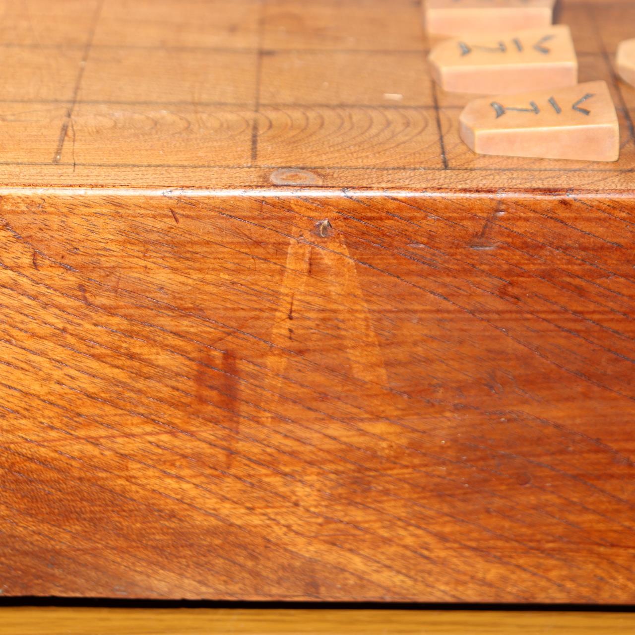 Japanese Antique Wooden Shogi Board with Pieces Go Game Meiji to Early Showa Era11