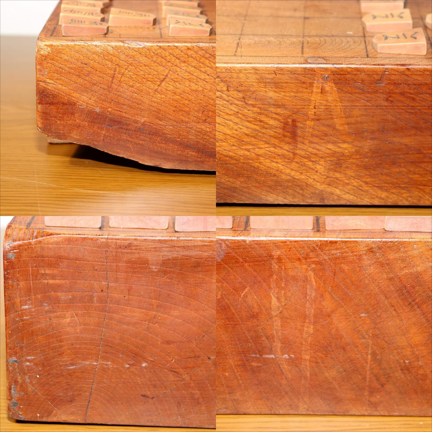 Japanese Antique Wooden Shogi Board with Pieces Go Game Meiji to Early Showa Era6