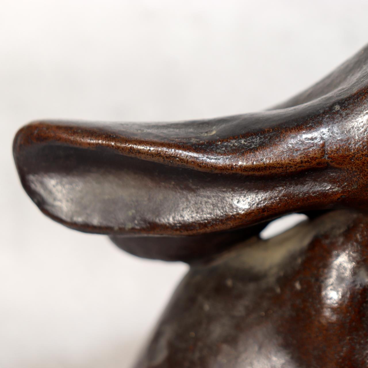 Japanese Bronze Rabbit Figurine Sculpture Ornament Art Work signed BOS97219