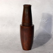 Japanese Bronze Flower Vase Signed artist Tomiyasu Aida Metal Art Ikebana BV6882