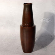 Japanese Bronze Flower Vase Signed artist Tomiyasu Aida Metal Art Ikebana BV6883