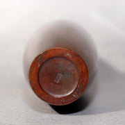 Japanese Bronze Flower Vase Signed artist Tomiyasu Aida Metal Art Ikebana BV6885